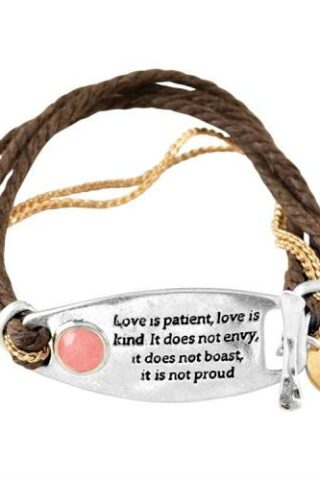 603799312288 1 Corinthians 13:4 Coral Cord (Bracelet/Wristband)