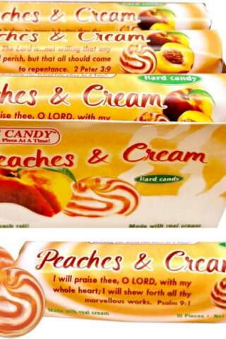 641520044947 Peaches And Cream Hard Candy Roll 9 Count