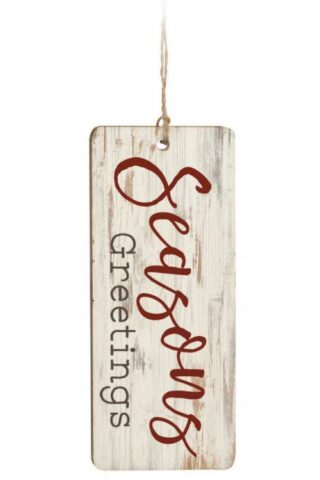 656200280348 Seasons Greetings Farmhouse Single Sided (Ornament)