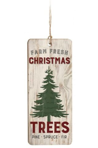 656200280447 Farm Fresh Christmas Trees Farmhouse Single Sided (Ornament)