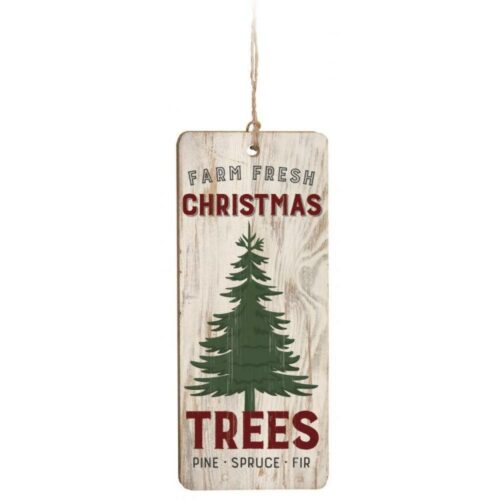 656200280447 Farm Fresh Christmas Trees Farmhouse Single Sided (Ornament)