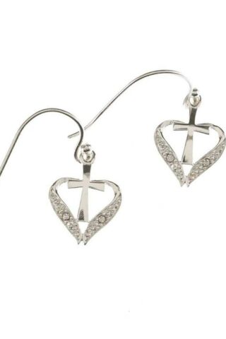 714611177746 Open Heart Cross (Earring)