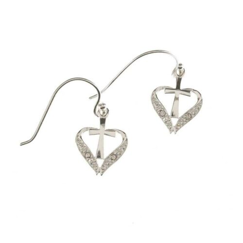 714611177746 Open Heart Cross (Earring)