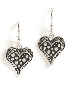 748903102383 Wilder Hearts Antiqued Curio Heart (Earring)