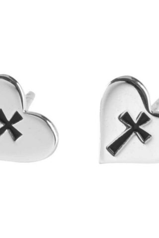 603799341318 Heart Cross (Earring)