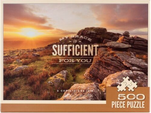 1220000134485 My Grace Is Sufficient Sunset 500 Piece (Puzzle)