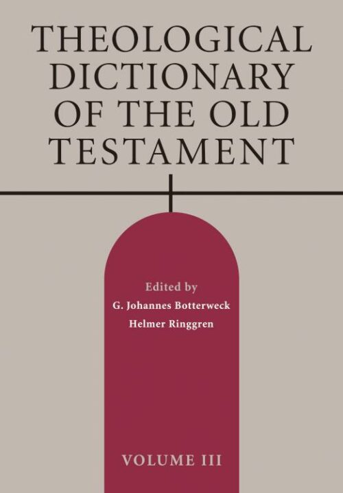 9780802873125 Theological Dictionary Of The Old Testament Volume 3