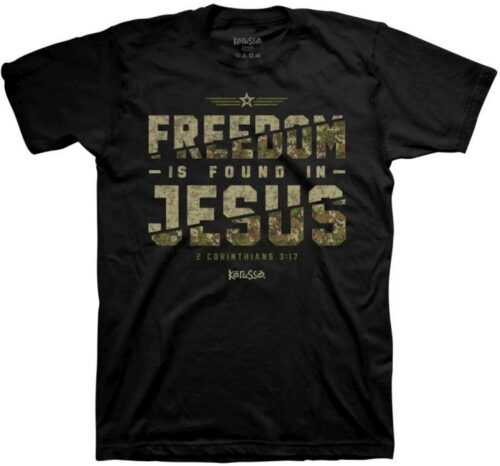 612978642580 Freedom Is Found In Jesus (Large T-Shirt)