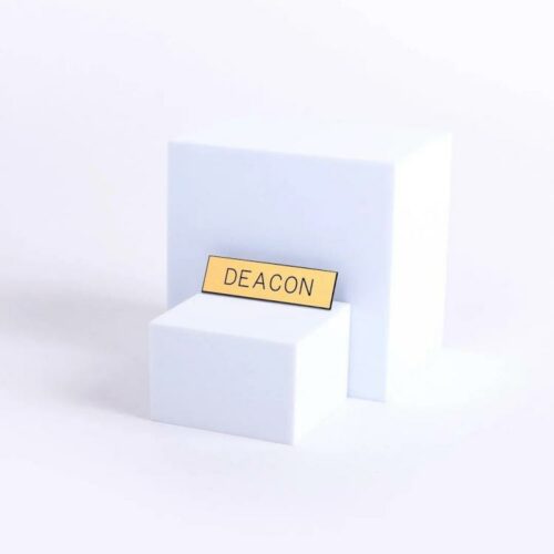 788200450428 Deacon Engraved Plastic Badge