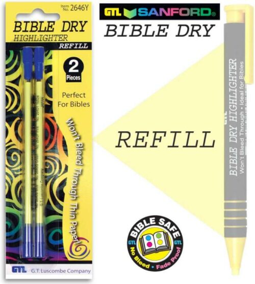 634989264650 Bible Dry Highlighter Pencil Refill 2pack