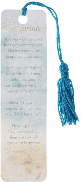 1220000134591 Footprints Bookmark with Tassel
