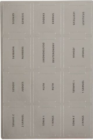 1220000323650 Bible Indexing Tabs for Men & Women: Silver Self Adhesive Pre-cut Index Labels
