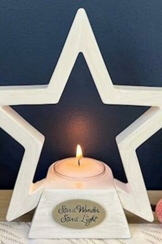 785525320801 Star Of Wonder Candle Holder With LED Tea Light