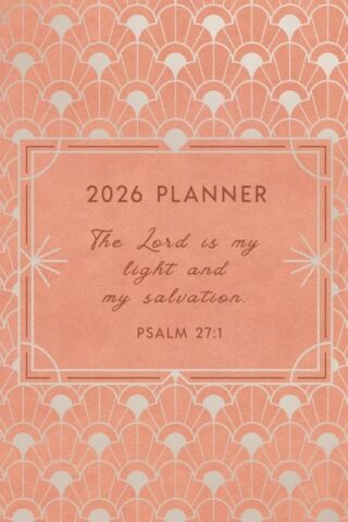 9781404121034 Lord Is My Light 2026 NKJV 16 Month Scripture Planner Zippered Peach