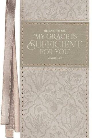 1220000721944 Premium Vegan Leather Inspirational Scripture Bookmark for Women: My Grace is Su