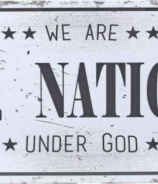 788200876648 We Are 1 Nation Under God Auto Tag