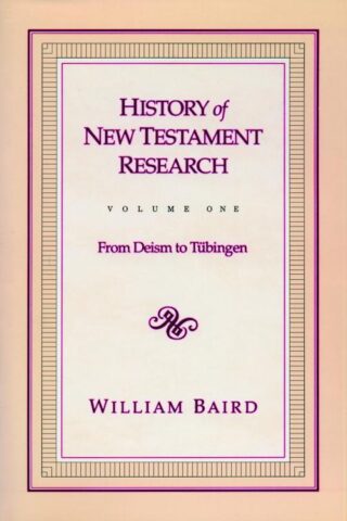 9780800626266 History Of New Testament Research Volume One